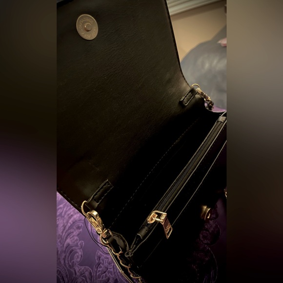 Badgley Mischka Black Sequins Cover Crossbody Bag Purse Wallet - Picture 7 of 13